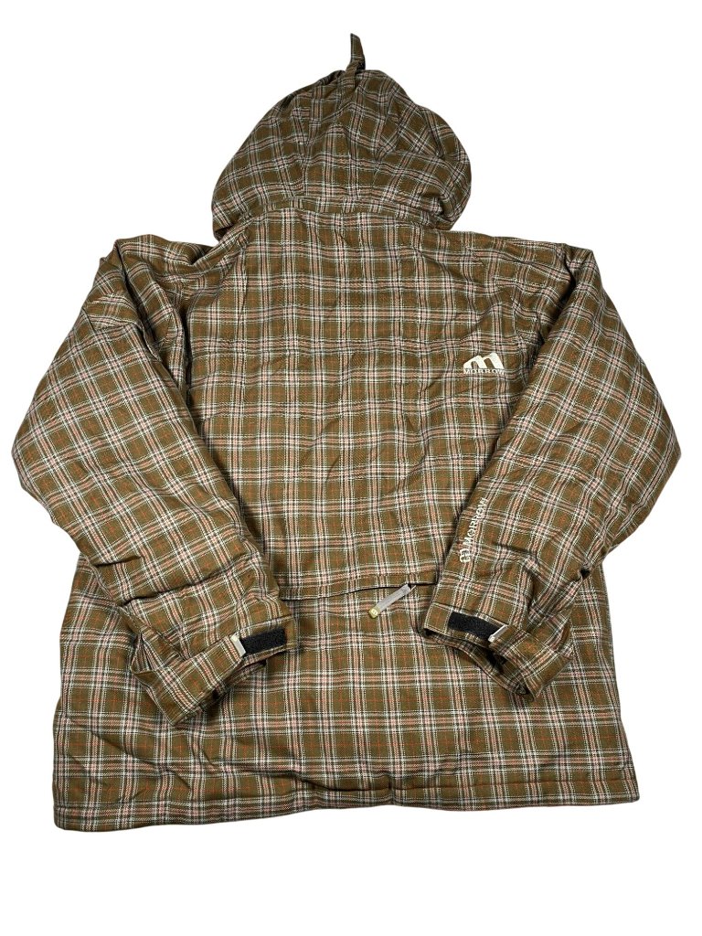 Morrow Mens Snowboard Jacket Xl Green Red Plaid Insulated Hooded Winter Coat — image 2 of 7